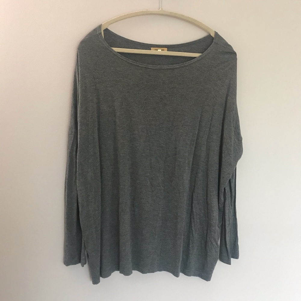 Super Soft Gray Slouchy Top | Size S